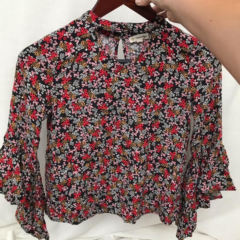 Nordstrom Black/Floral Shirt